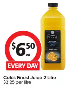 Coles Coles Finest Juice offer