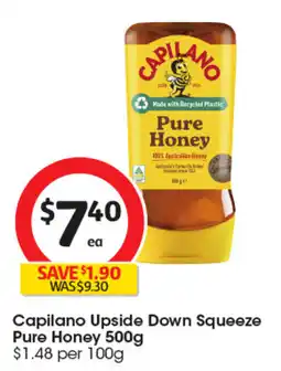 Coles Capilano Upside Down Squeeze Pure Honey offer