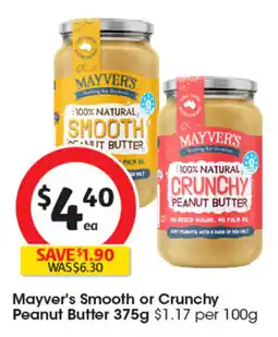 Coles Mayver's Smooth or Crunchy Peanut Butter offer