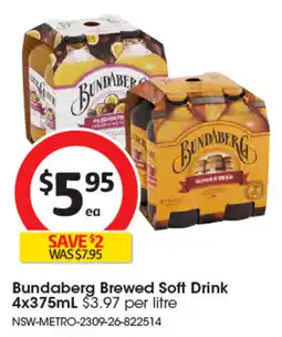 Coles Bundaberg Brewed Soft Drink offer