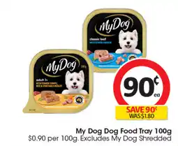 Coles My Dog Dog Food Tray offer