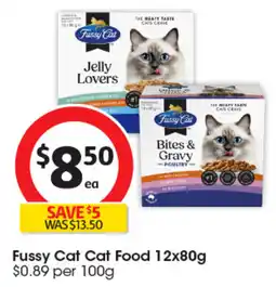 Coles Fussy Cat Cat Food offer