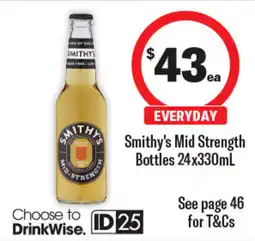 Coles Smithy's Mid Strength offer