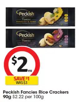 Coles Peckish Fancies Rice Crackers offer