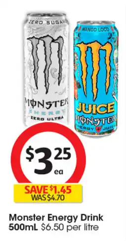 Coles Monster Energy Drink offer