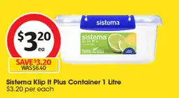 Coles Sistema Klip It Plus Container offer