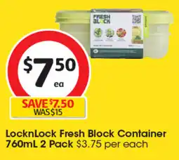 Coles LocknLock Fresh Block Container offer