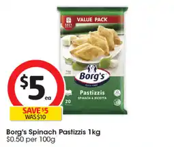 Coles Borg's Spinach Pastizzis offer