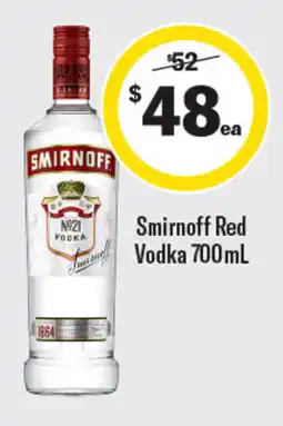 Coles Smirnoff Red Vodka offer