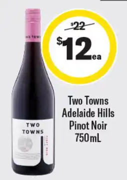 Coles Two Towns Adelaide Hills Pinot Noir offer