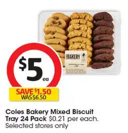 Coles Coles Bakery Mixed Biscuit Tray offer