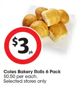 Coles Coles Bakery Rolls offer