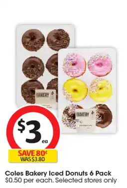 Coles Coles Bakery Iced Donuts offer