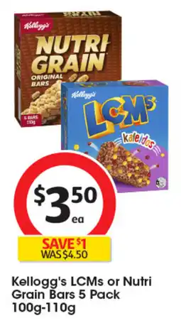 Coles Kellogg's LCMs or Nutri Grain Bars offer