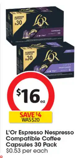 Coles L'Or Espresso Nespresso Compatible Coffee Capsules offer