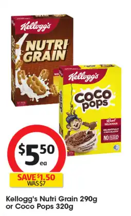 Coles Kellogg's Nutri Grain or Coco Pops offer