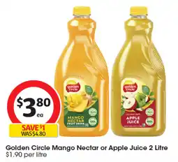 Coles Golden Circle Mango Nectar or Apple Juice offer