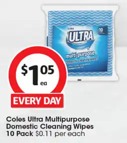 Coles Coles Ultra Multipurpose Domestic Cleaning Wipes offer