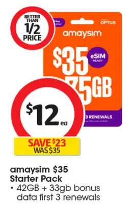 Coles amaysim Starter Pack offer