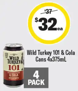 Coles Wild Turkey 101 & Cola offer