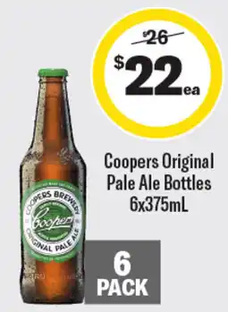 Coles Coopers Original Pale Ale Bottles offer