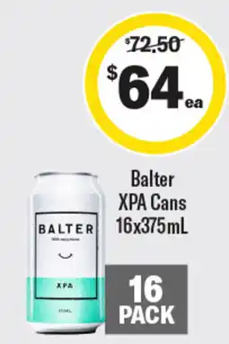 Coles Balter XPA Cans offer