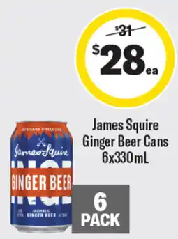 Coles James Squire Ginger Beer Cans offer