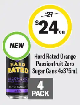 Coles Hard Rated Orange Passionfruit Zero Sugar offer