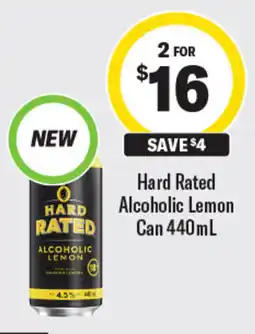 Coles Hard Rated Alcoholic Lemon offer