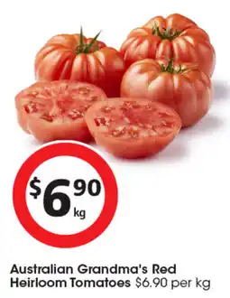 Coles Australian Grandma's Red Heirloom Tomatoes offer