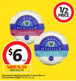 Coles Tasmanian Heritage Camembert offer