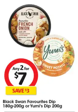 Coles Black Swan Favourites Dip or Yumi's Dip offer