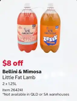 Costco Bellini & Mimosa Little Fat Lamb offer