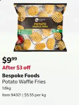 Costco Bespoke Foods Potato Waffle Fries offer