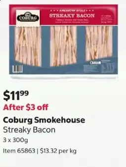 Costco Coburg Smokehouse Streaky Bacon offer