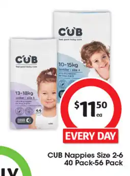 Coles CUB Nappies Size 2-6 offer
