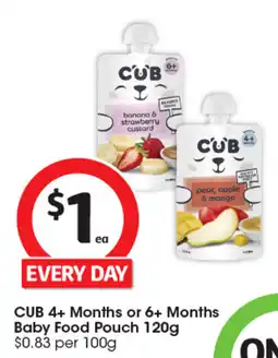 Coles CUB Baby Food Pouch offer