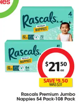Coles Rascals Premium Jumbo Nappies offer