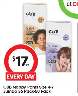 Coles CUB Nappy Pants Size 4-7 offer