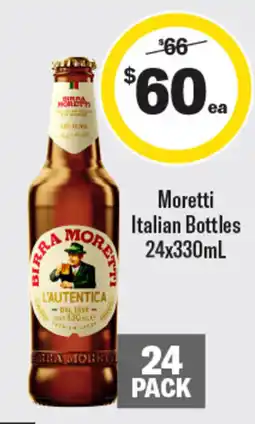Coles Moretti Italian Bottles offer