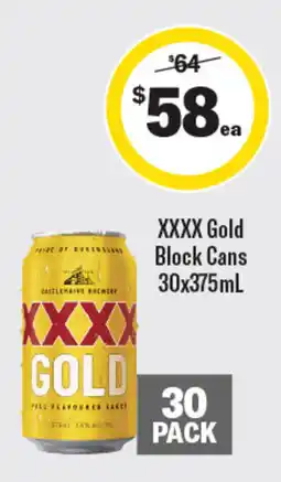 Coles XXXX Gold offer