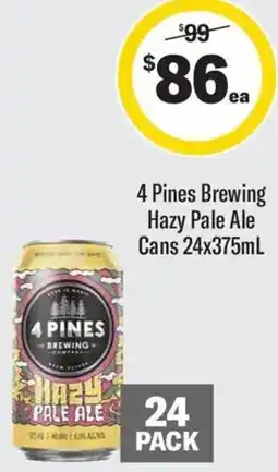 Coles 4 Pines Brewing Hazy Pale Ale Cans offer