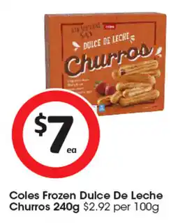 Coles Coles Frozen Dulce De Leche Churros offer