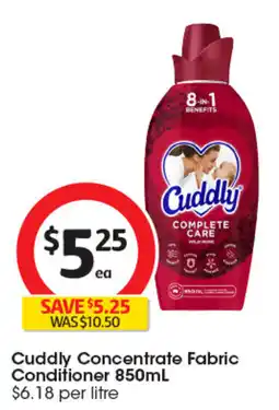 Coles Cuddly Concentrate Fabric Conditioner offer
