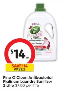 Coles Pine O Cleen Antibacterial Platinum Laundry Sanitiser offer