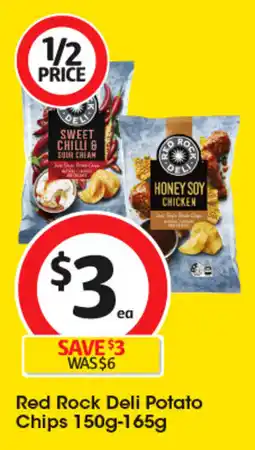 Coles Red Rock Deli Potato Chips offer