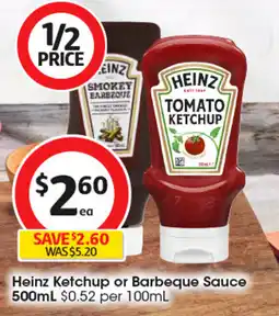 Coles Heinz Ketchup or Barbeque Sauce offer
