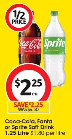 Coles Coca-Cola, Fanta or Sprite Soft Drink offer