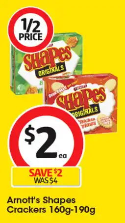 Coles Arnott's Shapes Crackers offer