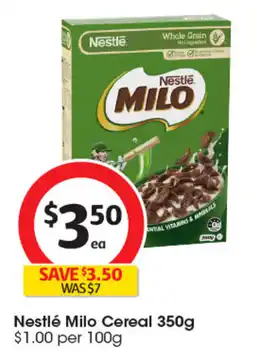 Coles Nestlé Milo Cereal offer